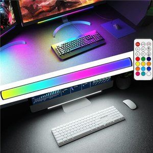 Under Monitor Light Bar, RGB Screenbar Light Desk Lamp Computer Dimmable LED Bar